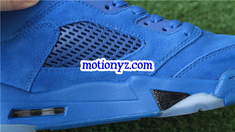 Authentic Air Jordan 5 Royal Blue Suede